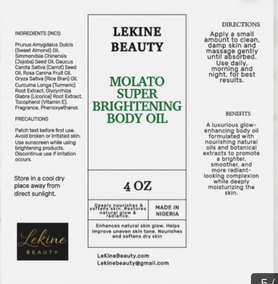 Molato Super Brightening Body Oil